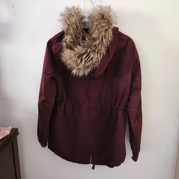 H&M Padded Parka Coat with Faux Fur lined Hood and Sherpa Lining - EUC - Picture 8 of 11